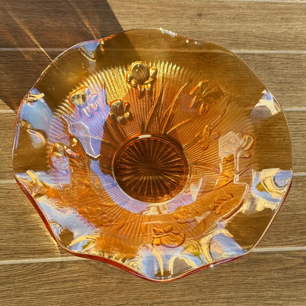 Vintage Carnival Glass Bowl